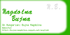 magdolna bujna business card